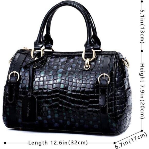 ⚡Women Green Genuine Leather Tote Handbag Clutch Purse Crossbody Bag - Picture 3 of 9